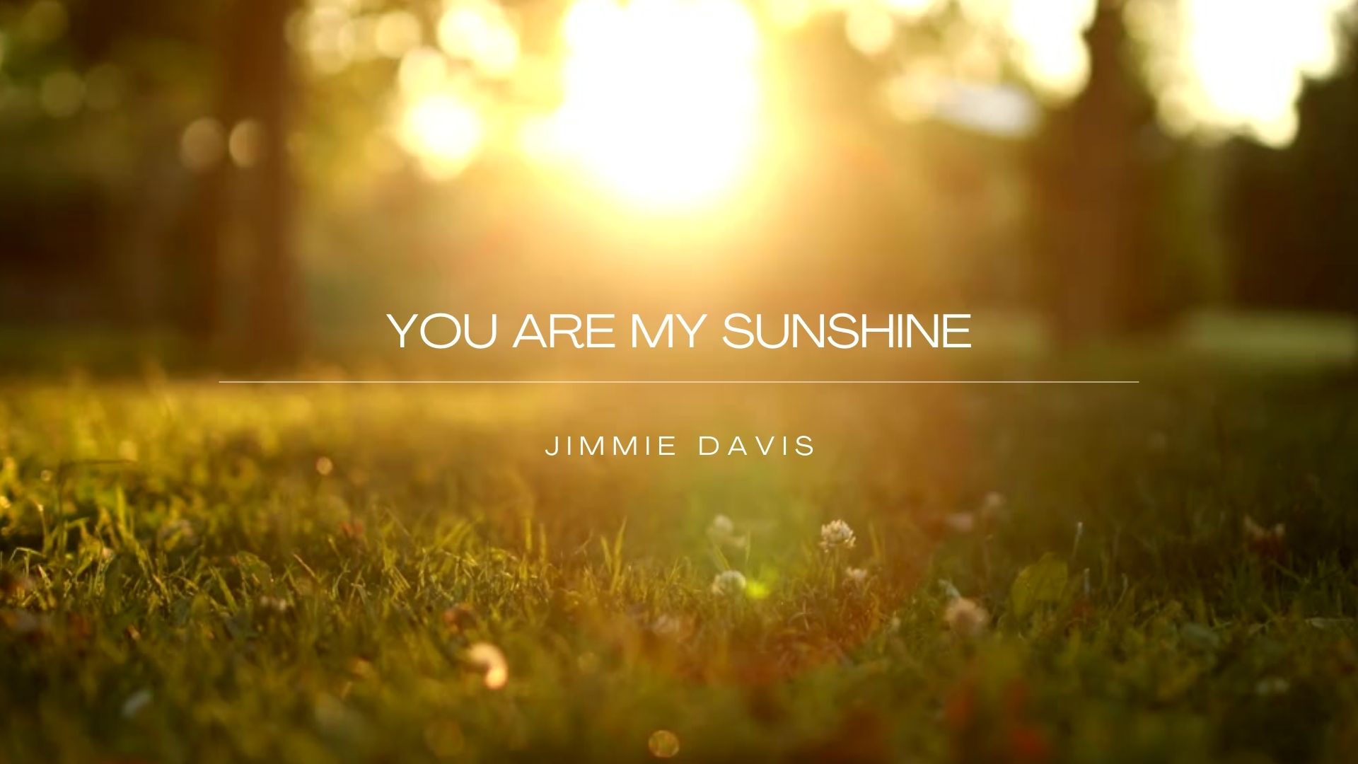 You are My Sunshine